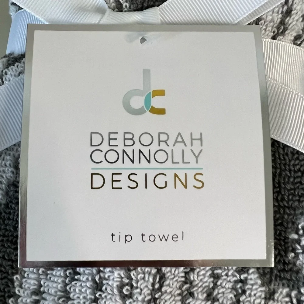 Set of 2 Deborah Connolly Designs Cat Silhouette Tip Towels
